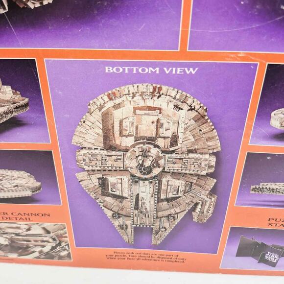 95 Star Wars Millennium Falcon 3D 857 Piece Foam Puzzle Milton Bradley Complete - Picture 4 of 16
